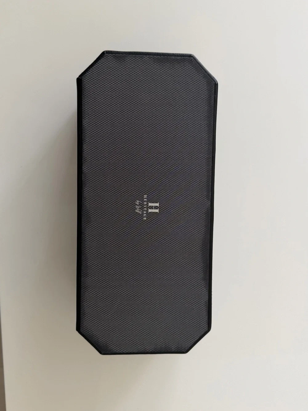 Heritage Wolf Black Windsor Vegan Leather 5 Piece Watch Display Box